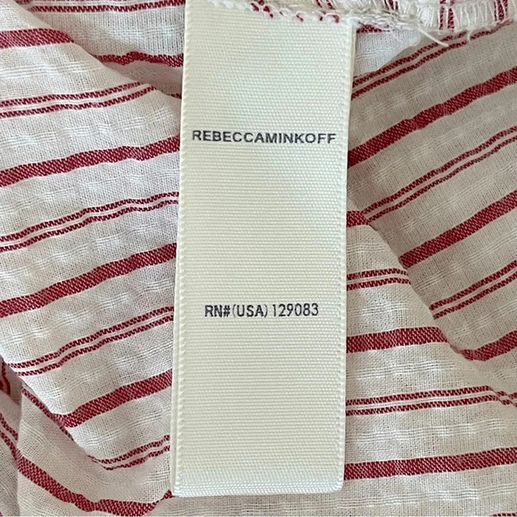 Rebecca Minkoff Melly Striped Bell Sleeve Wrap Top Size XS boho feminine edgy - Picture 12 of 14